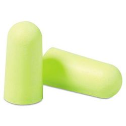 3M 312-1250 E-A-Rsoft Yellow Neon Soft Foam Earplugs, Uncorded, Regular Size, 200 Pairs - Box of 200 MMM3121250