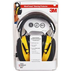 3M 9054100000V Earmuff Safety Headset w/Radio, Noise Reductn, LCD, BK/YW MMM9054100000V