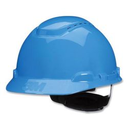 3M H703SFVUV SecureFit H-Series Hard Hats, H-700 Vented Cap with UV Indicator, 4-Point Pressure Diffusion Ratchet Suspension, Blue MMMH703SFVUV