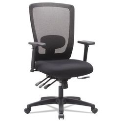 Alera NV41M14 Envy Series Mesh High-Back Multifunction Chair, Supports up to 250 lbs., Black Seat/Black Back, Black Base ALENV41M14