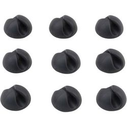 Bluelounge BLUCDMBL Cable Clip, CableDrop, Mini, 4/5"Wx4/5"Lx2/5"H, 9/PK, Black - Pack of 9