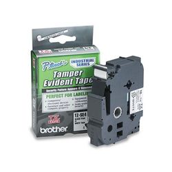 Brother TZ-ESE4 TZ Security Tape Cartridge for P-Touch Labelers, 0.7" x 26.2 ft, Black on White BRTTZESE4