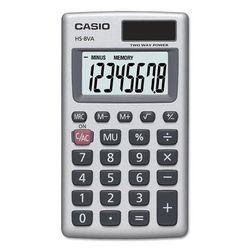 Casio HS8VA HS-8VA Handheld Calculator, 8-Digit LCD, Silver CSOHS8VA