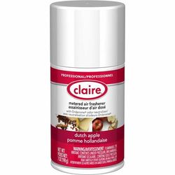 Claire CL104 Metered Air Freshener with Ordenone, Aerosol, 6000 ft3, 7 fl oz (0.2 quart), Dutch Apple, 30 Day, Odor Neutralizer CGCCL104