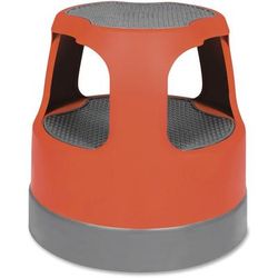 Cramer Industries Inc. 50011PK-43 Scooter Stool, Round, 15", Step & Lock Wheels, to 300lb, Red CRA50011PK43
