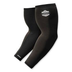 Ergodyne 12384 Chill-Its 6690 Performance Knit Cooling Arm Sleeve, Polyester/Spandex, Large, Black, 2 Sleeves, Ships in 1-3 Business Days EGO12384