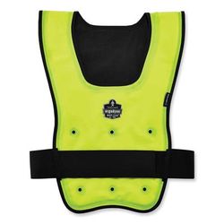 Ergodyne 12683 Chill-Its 6687 Economy Dry Evaporative Cooling Elastic Waist Vest, Nylon, Small/Medium, Lime, Ships in 1-3 Business Days