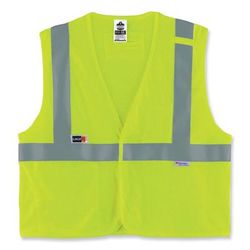 Ergodyne 21495 GloWear 8260FRHL Class 2 FR Safety Hook and Loop Vest, Modacrylic/Kevlar, Large/X-Large, Lime, Ships in 1-3 Business Days EGO21495