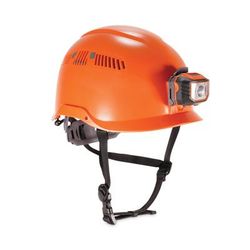 Ergodyne 60207 Skullerz 8975LED Class C Safety Helmet w/8981 Universal LED Headlamp, 6-Pt Ratchet Susp, Orange, Ships in 1-3 Business Days EGO60207
