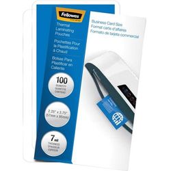 Fellowes 52059 Laminated Business Pouches, Glossy, 2-1/4 x 3-3/4 7mil, 100/PK - Pack of 100