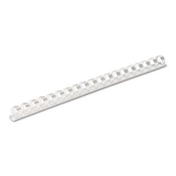 Fellowes 52372 Plastic Comb Bindings, 1/2" Diameter, 90 Sheet Capacity, White, 100/Pack - Pack of 100
