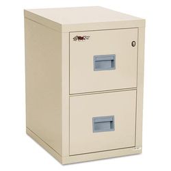 Fireking 2R1822CPA Turtle Two-Drawer File, 17.75w x 22.13d x 27.75h, UL Listed 350° for Fire, Parchment FIR2R1822CPA