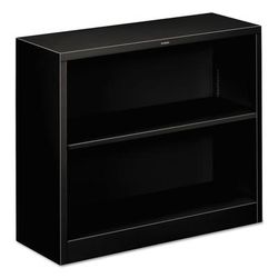 Hon S30ABCP Metal Bookcase, Two-Shelf, 34-1/2w x 12-5/8d x 29h, Black