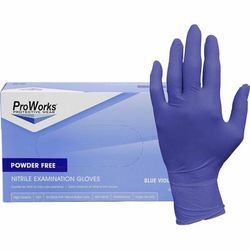 Hospeco GLN125FM Nitrile Exam Gloves, Medium Size, 200/Box, 3 mil Thickness, 9.50" Glove Length - Case of 1000 HOSGLN125FM