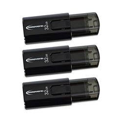 Innovera 82332 USB 3.0 Flash Drive, 32 GB, 3/Pack - Pack of 3 IVR82332
