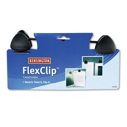Kensington 62081 FlexClip Gooseneck Copyholder, Monitor/Laptop Mount, Black KMW62081