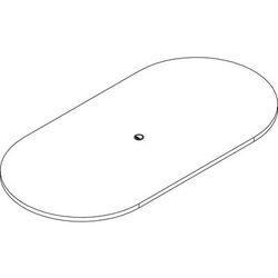 Lorell PRT4896ES Tabletop, Racetrack, Standalone, 96"x48"x1-1/2", Espresso LLRPRT4896ES