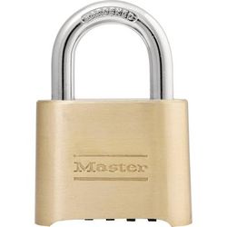 Master Lock Company 175D Resettable Combination Padlock, 2" Wide, Brass