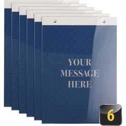 Officemate 23060 Vertical Sign Holder, 6PK - 1 / Each - 8.5" x 11", - 8.50" Holding Width x 11" Holding Height - Rectangular Shape - Easy to Use, Dura