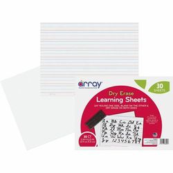 Pacon LB8512 Dry Erase learning Boards, Ruled,11"x8-1/4", 30/CT, White - Pack of 30 PACLB8512