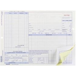 Rediform 4P487 Auto Repair Order Form, Speediset, 3 Parts, 8 1/2 x11 - Pack of 50 RED4P487