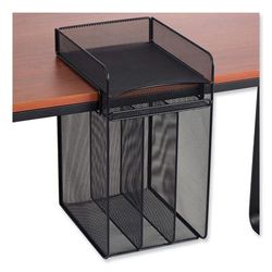 Safco 3241BL Onyx Vertical Hanging Storage, 4 Sections, Letter Size Files, 10.25" x 12" x 17.1", Black SAF3241BL