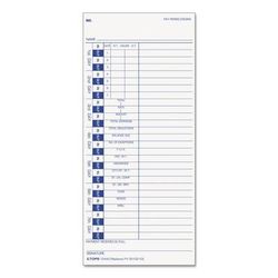 TOPS 12443 Time Clock Cards, Replacement for 35100-10, One Side, 4 x 9, 100/Pack - Pack of 100 TOP12443