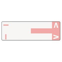 Smead 67160 AlphaZ Color-Coded First Letter Combo Alpha Labels, I/V, 1.16 x 3.63, Pink/White, 5/Sheet, 20 Sheets/Pack - Pack of 100