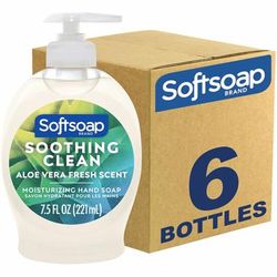 Softsoap US04968ACT Soothing Liquid Hand Soap Pump - Aloe Vera Scent - 7.5 fl oz (221.8 mL) - 6 / Carton - Case of 6 CPCUS04968ACT