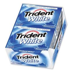 Trident® AMC67608 Sugar-Free Gum, Peppermint, 12 Sticks/Pack, 9 Packs/Box - Box of 9
