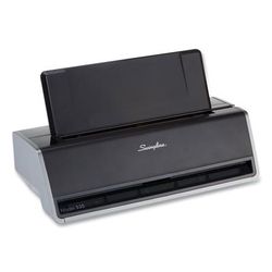Swingline 74535 28-Sheet Commercial Electric Three-Hole Punch, 9/32" Holes, Silver - Platinum