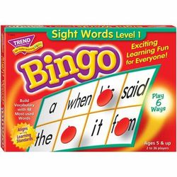 Trend Enterprises T6064 Games, Bingo/Sightwords, 46 Practice Words TEPT6064