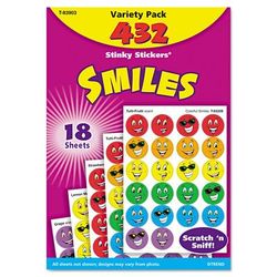 Trend Enterprises T83903 Stinky Stickers Variety Pack, Smiles, 432/Pack TEPT83903