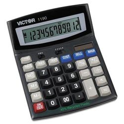 Victor 1190 Executive Desktop Calculator, 12-Digit LCD VCT1190