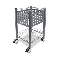 Vertiflex Products VF52002 Sidekick File Cart, One-Shelf, 13.75w x 15.5d x 26.25h, Matte Gray VRTVF52002
