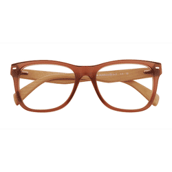 Female s square Brown Acetate,Mixed Wood Prescription eyeglasses - Eyebuydirect s Nature