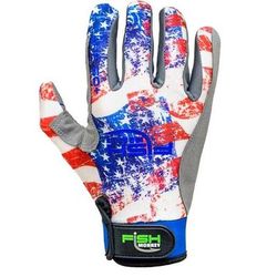 Fish Monkey Men's Free Style Cut To Fit Fishing Gloves - Americana XXL