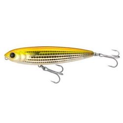 Yo-Zuri 3D Inshore Topknock Pencil Topwater Bait - Black Silver Chartreuse No. 2 Treble Hook