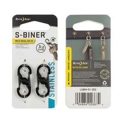 Nite Ize S-Biner MicroLock - 2 Pack Black - Black 2