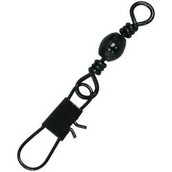 Eagle Claw Black Barrel Swivel with Interlock Snap - Black 5