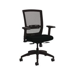 Allsteel Quip Ergonomic Mesh Back Swivel Task Chair, Supports Up to 300 lb, Black Seat, Carbon Back, Black Base (ASZSTNOBLK)