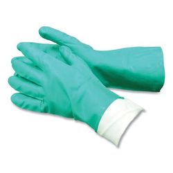 AMBITEX(R) Pro N650 Series Flock-Lined Nitrile Rubber Gloves, 13" Long, 15 mil, Large, Green, 12 Pairs (TXINTL650LGHDG)
