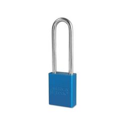 American Lock Solid Aluminum Padlocks, 1/4 in Dia, 3 in L X 3/4 in W, Blue (045-A1107BLU)