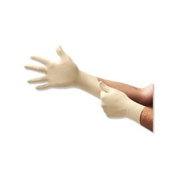 Ansell Diamond Grip MF-300 Latex Powder-Free Disposable Gloves, 6.3 mil Palm/7.9 mil Finger, X-Large, Natural (748-MF-300-XL)