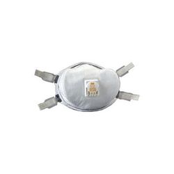 3M N100 Particulate Respirator, Half Facepiece, Non-Oil Particles, White (142-8233)