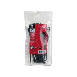 Gardner Bender Standard Cable Ties, 45 lb Tensile Strength, 1/2 in x 5 in, Black (623-46-206UVB)
