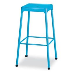Safco Steel Bar Stool, Backless, Supports Up to 275 lb, 29" Seat Height, BabyBlue Seat, BabyBlue Base (SAF6606BU)