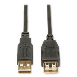 Tripp Lite USB 2.0 A Extension Cable (M/F), 10 ft., Black (TRPU024010)