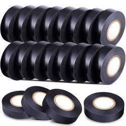 TEMU Yilin® Electrical Tape Bundle - /40 Rolls, 0.63in X 34ft Each, Waterproof & Flame Retardant Vinyl Insulating Tape For Wires And Cables, High Temp Resistant, Indoor/outdoor Use (black)