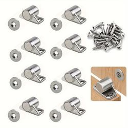 TEMU 8pcs Of Neodymium Magnetic Cabinet Locks Magnetic Cabinet Locks For Kitchen Cabinets And Closet Doors Closing Hardware, Silvery